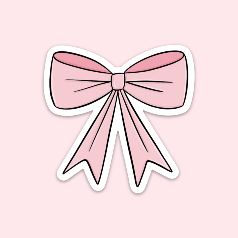 Pink Bow Sticker – the pretty pink studio