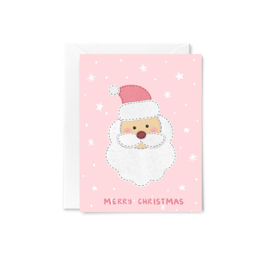 Pink Santa Greeting Card