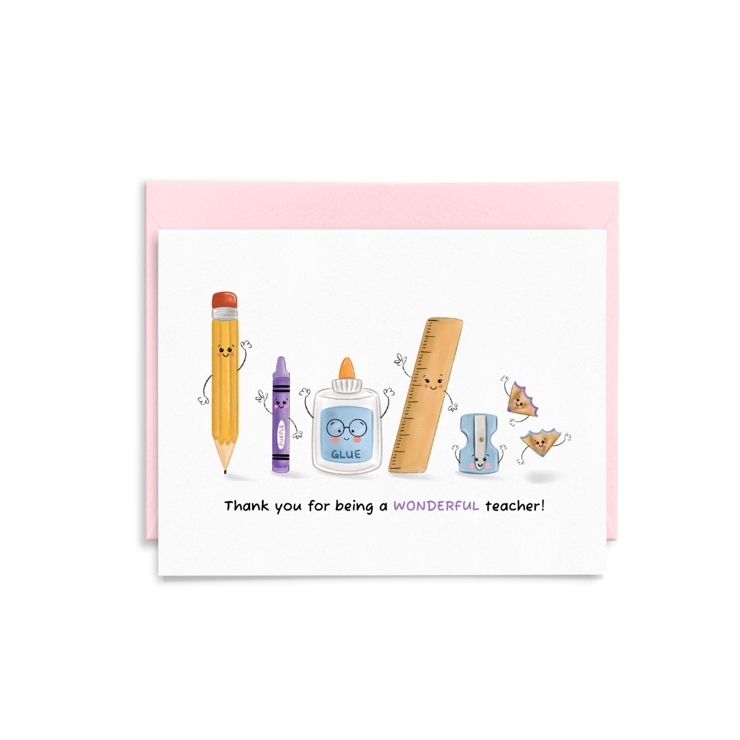 School Supplies Greeting Card