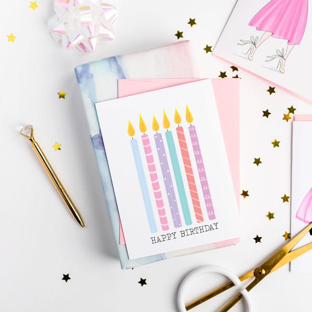 Birthday Candles Greeting Card
