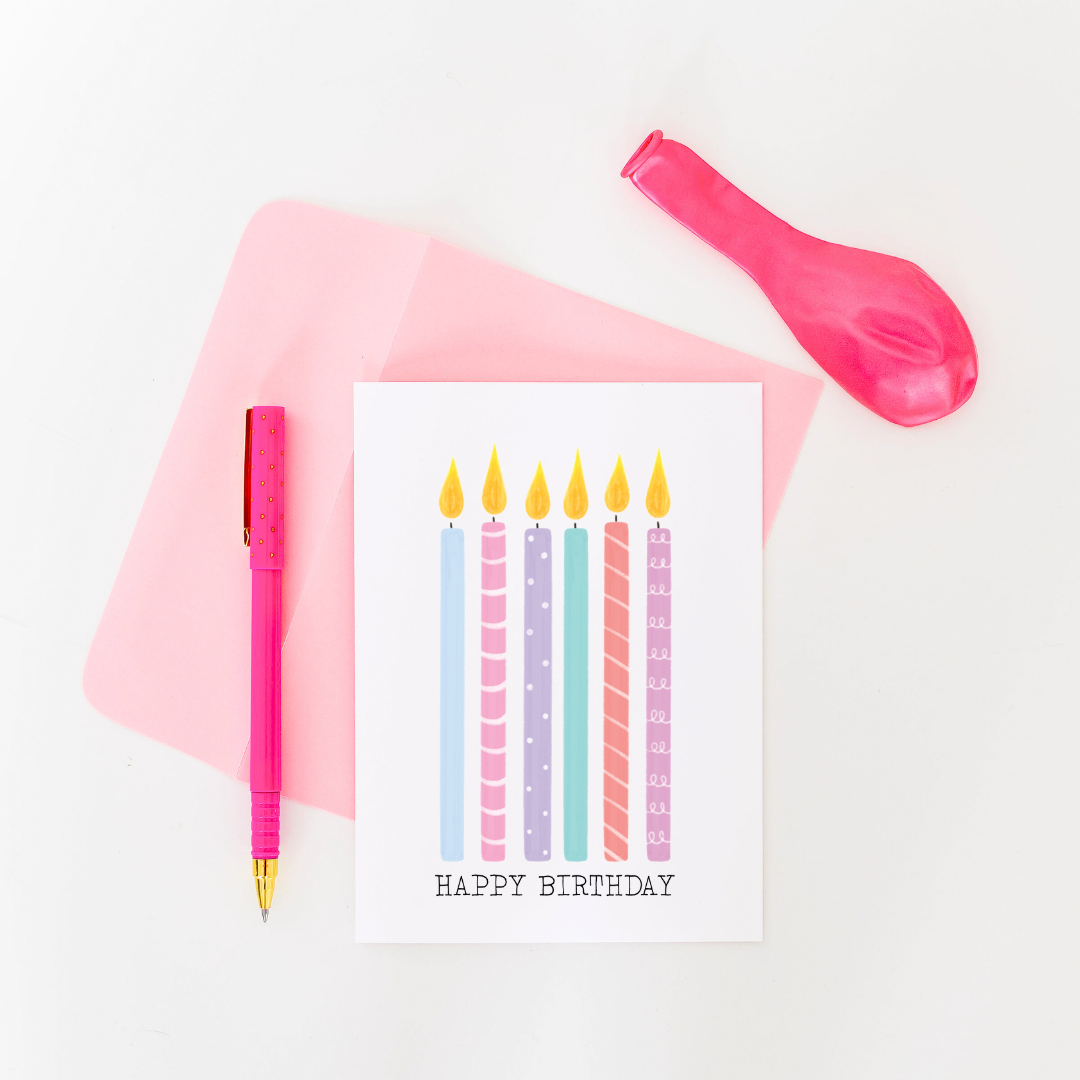 Birthday Candles Greeting Card