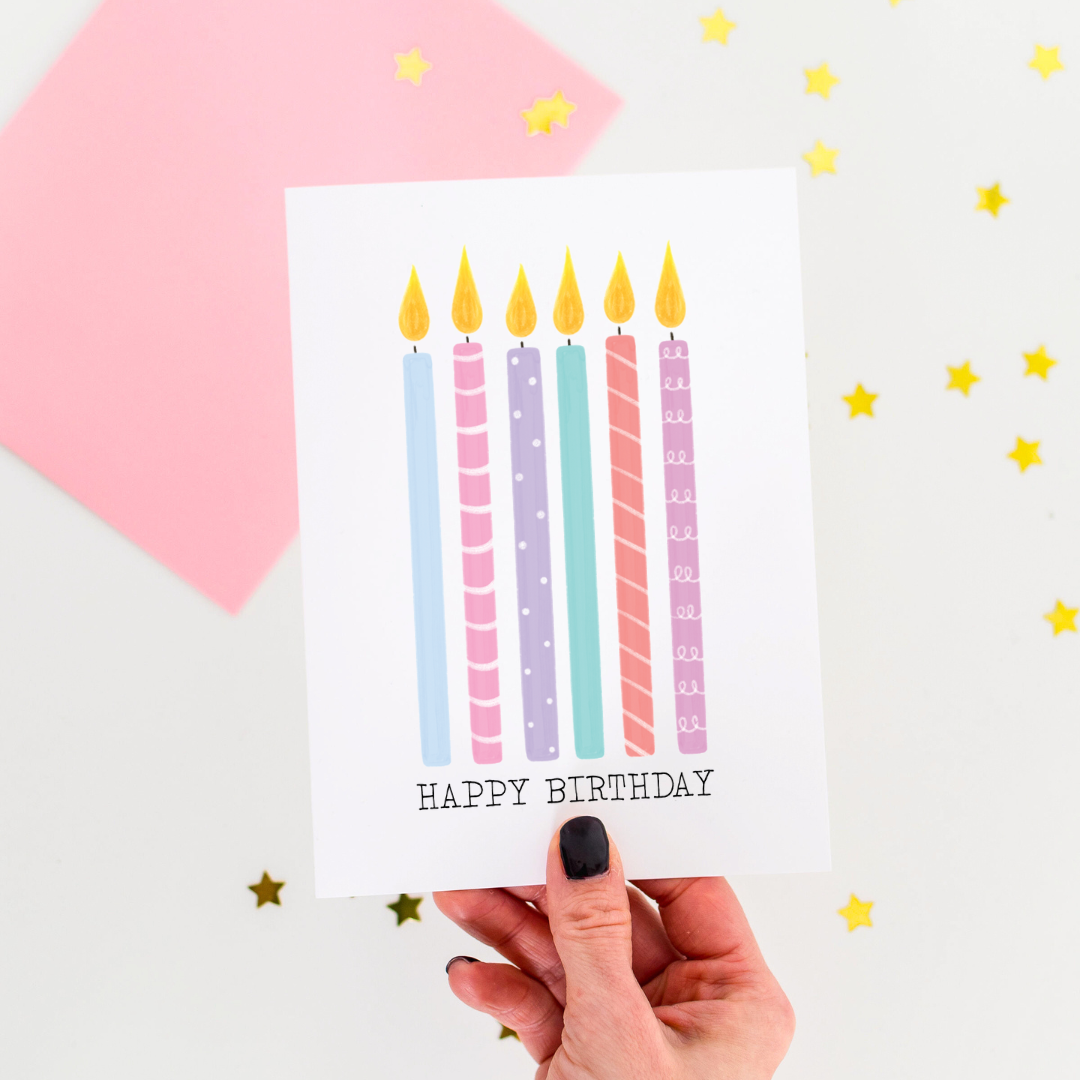 Birthday Candles Greeting Card