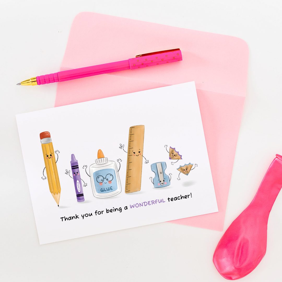 School Supplies Greeting Card