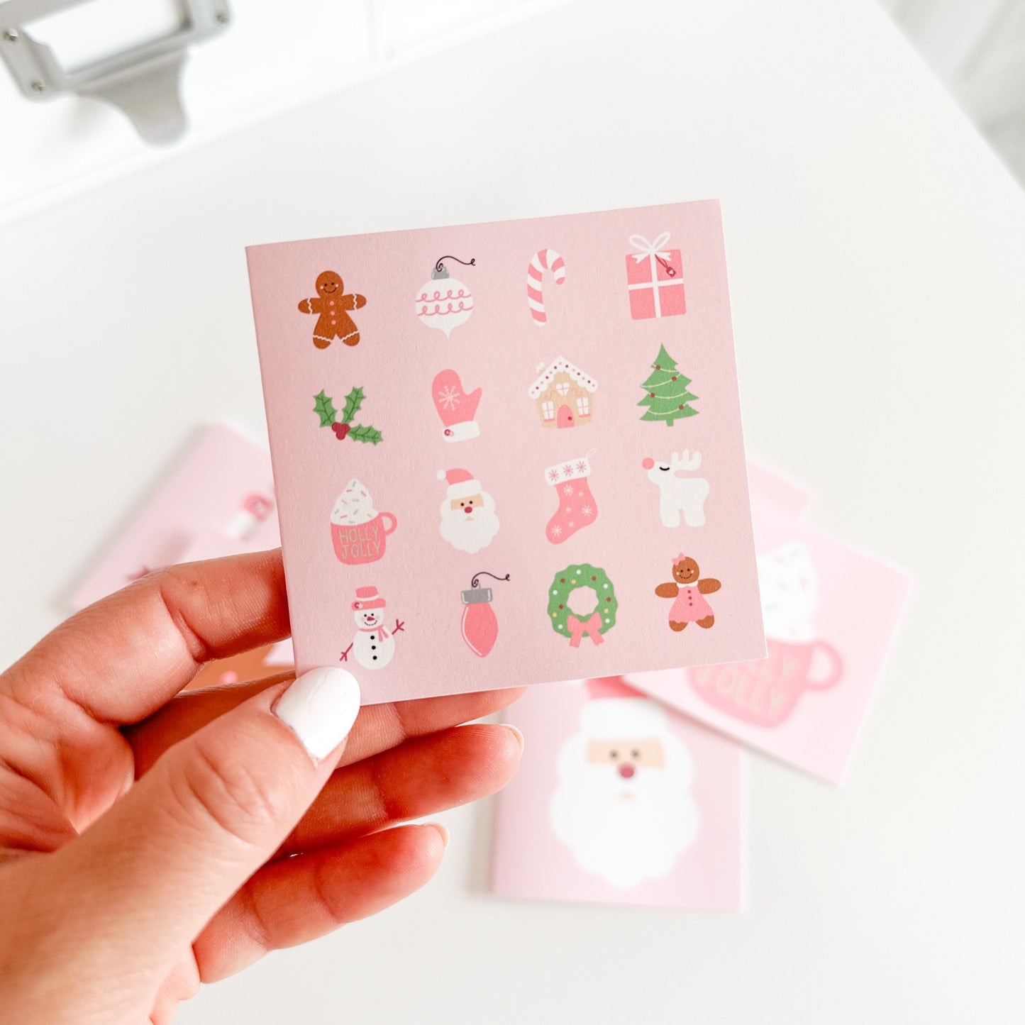 Pink Christmas Mini Greeting Card