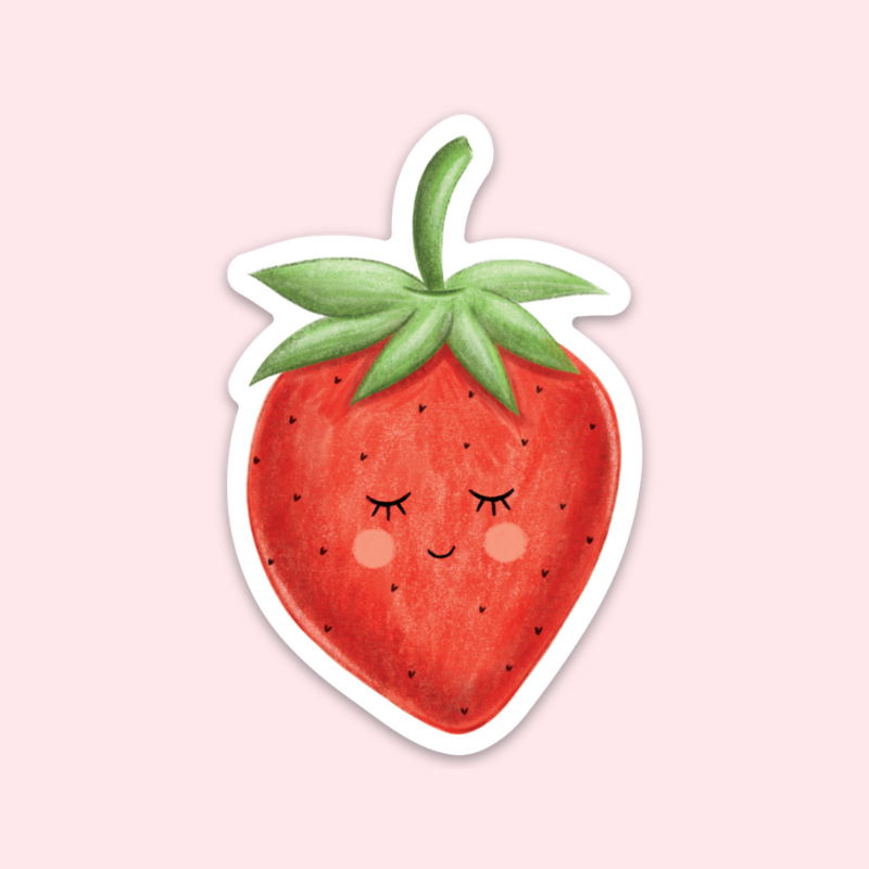 Strawberry Vinyl Sticker