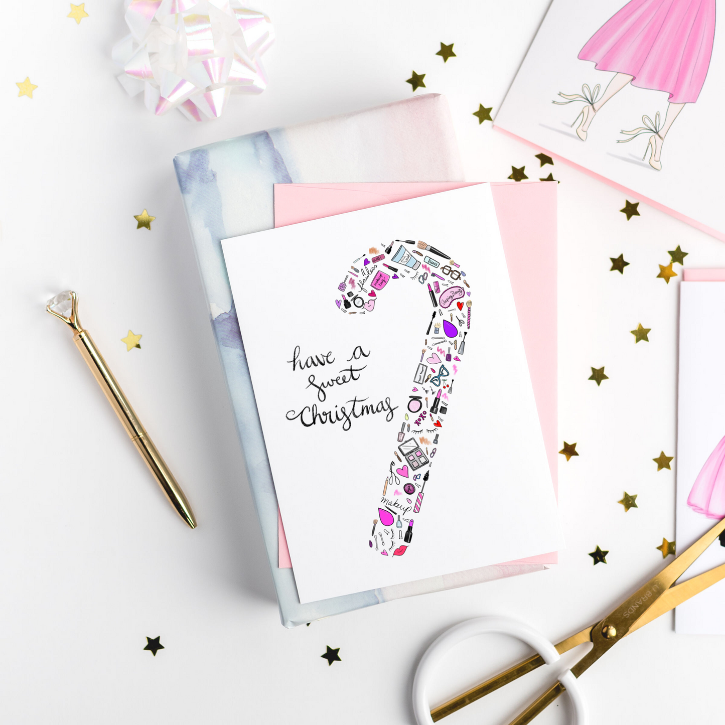 Little Accessories Candy Cane Greeting Card