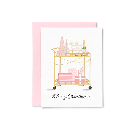 Christmas Bar Cart Greeting Card