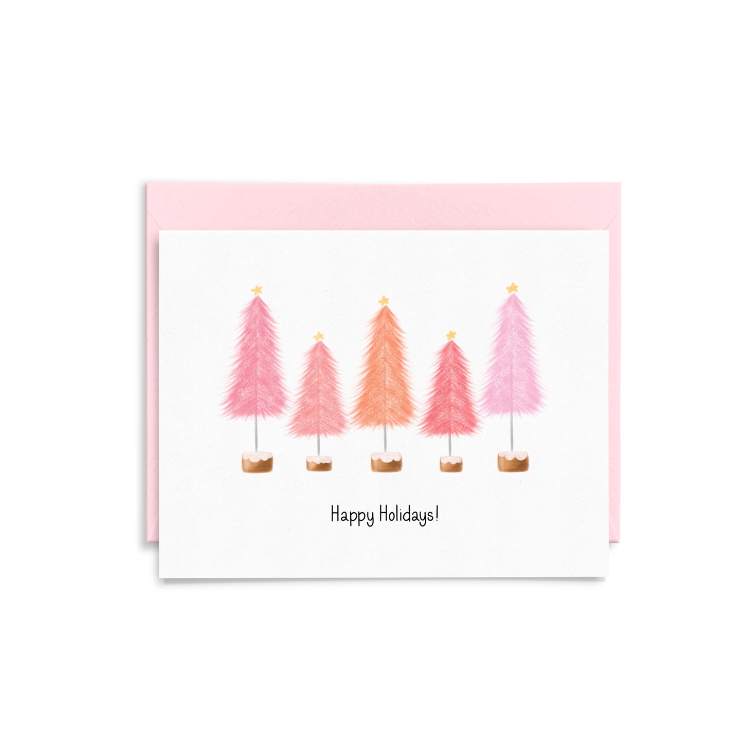 Pink Trees Greeting Card