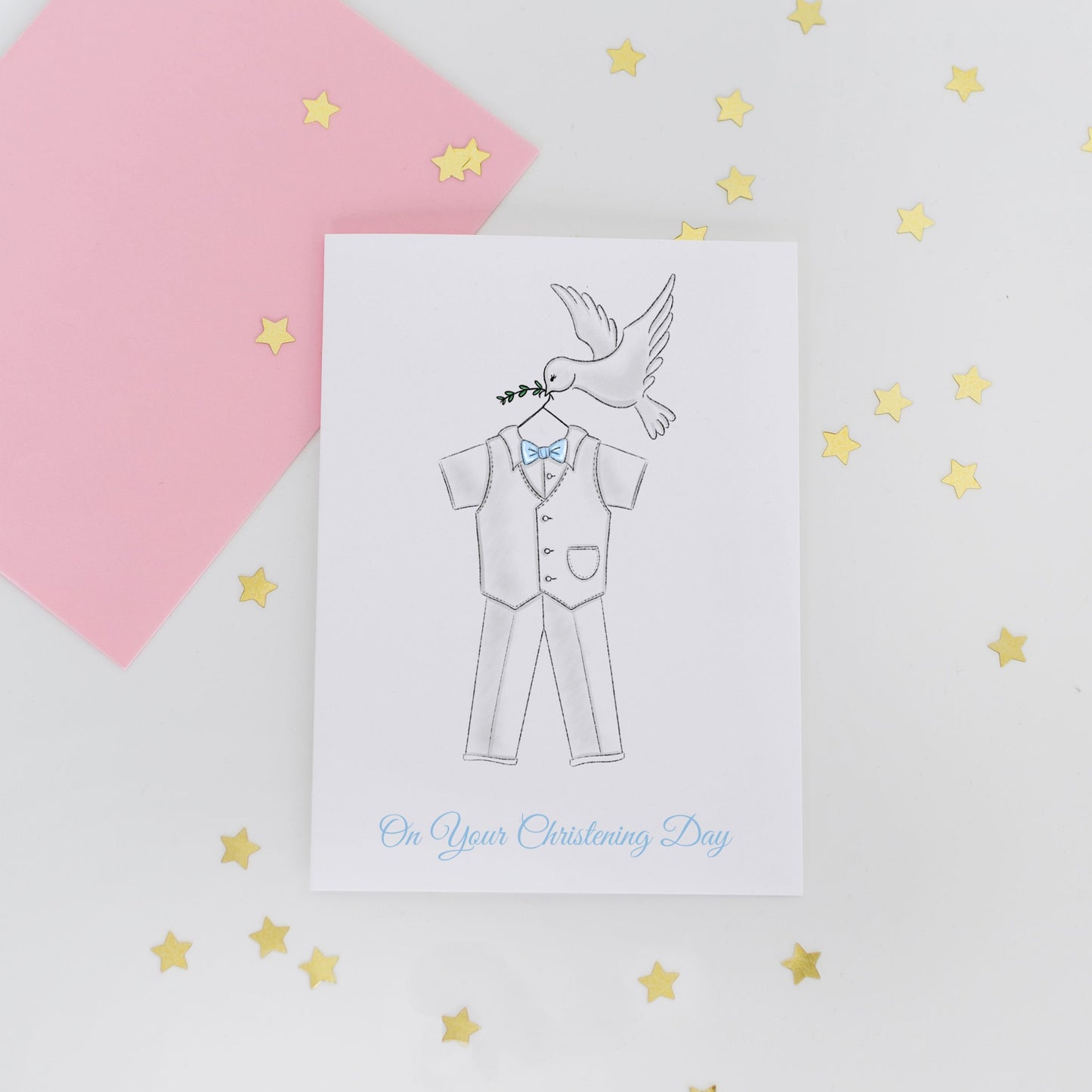 Christening Day Outfit Greeting Card