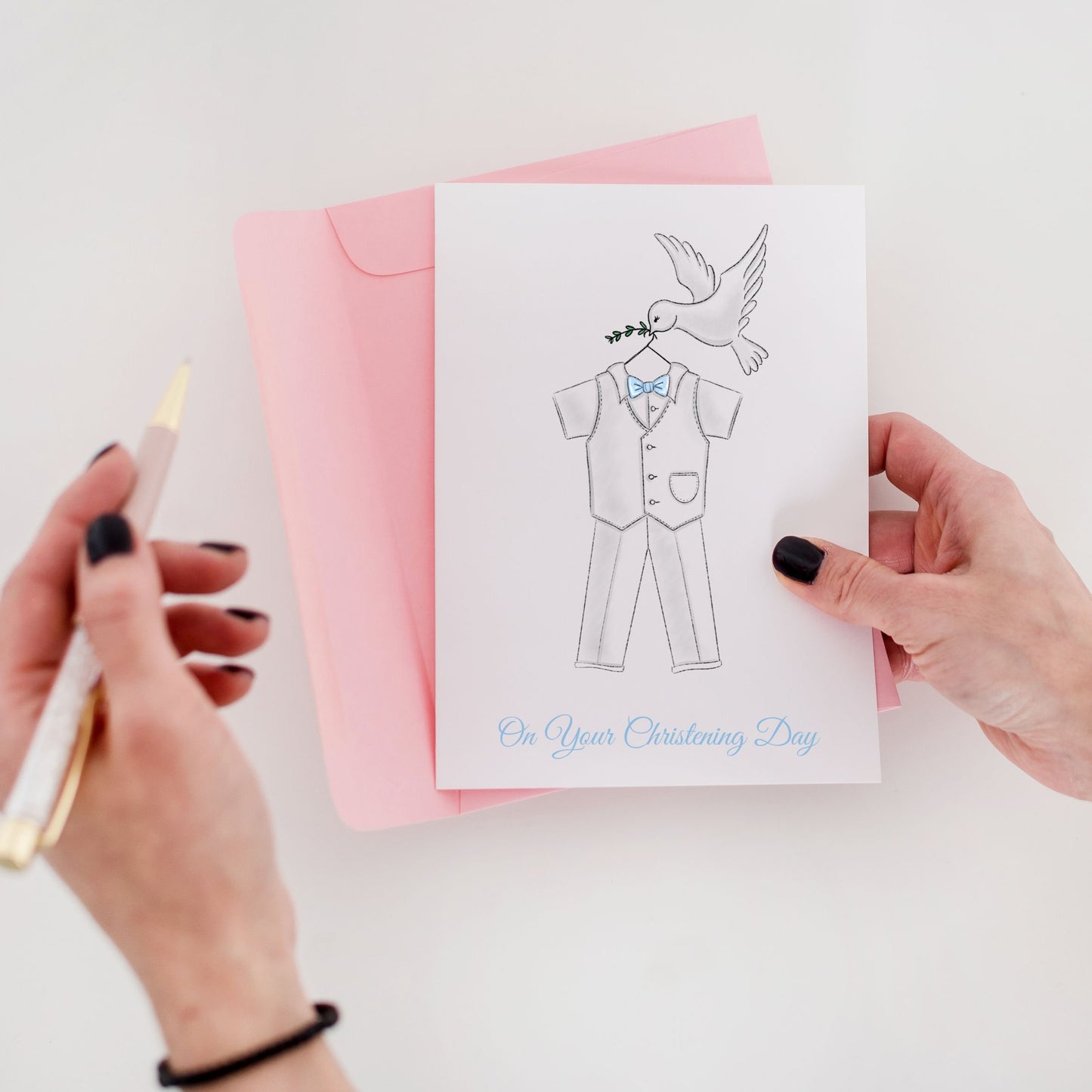 Christening Day Outfit Greeting Card