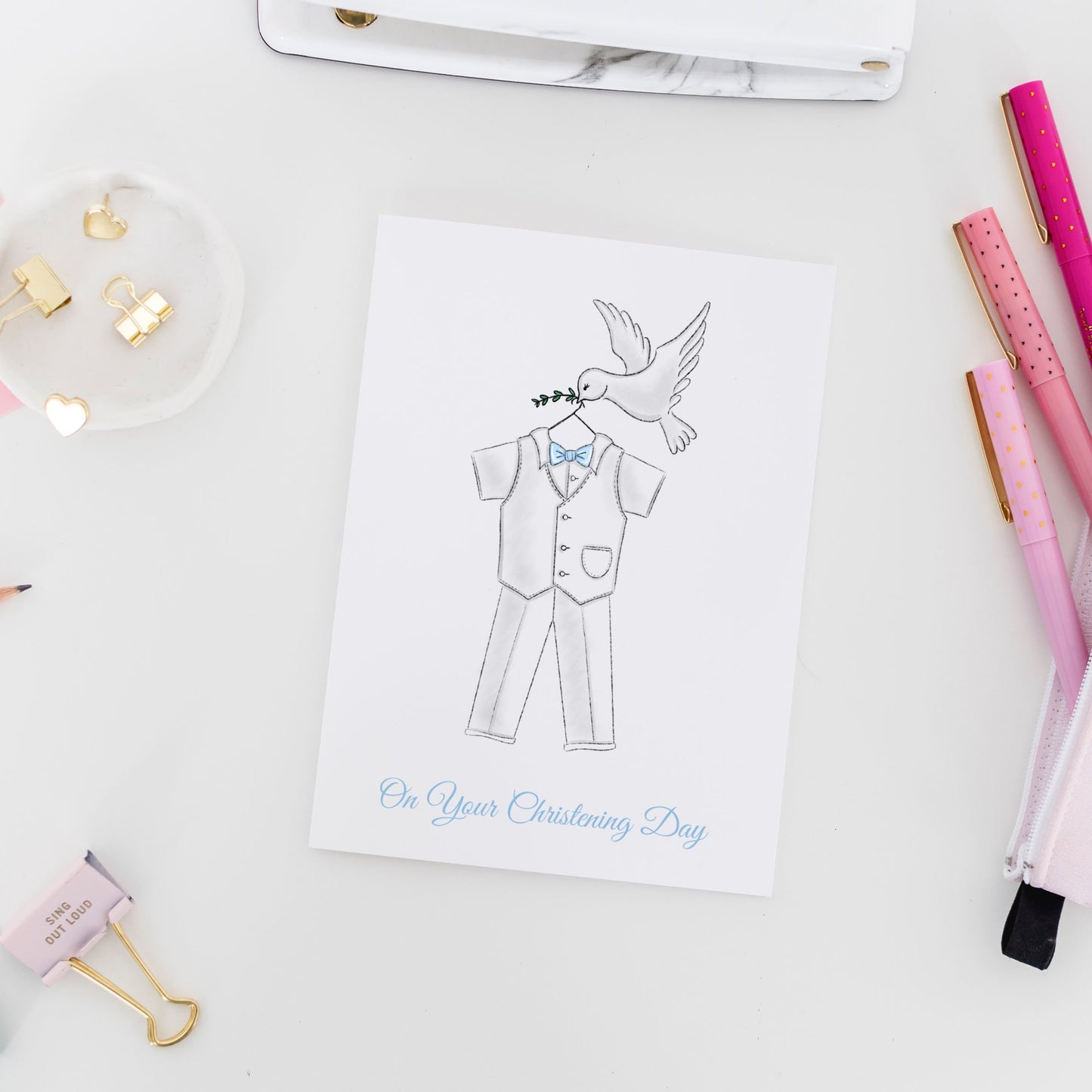 Christening Day Outfit Greeting Card