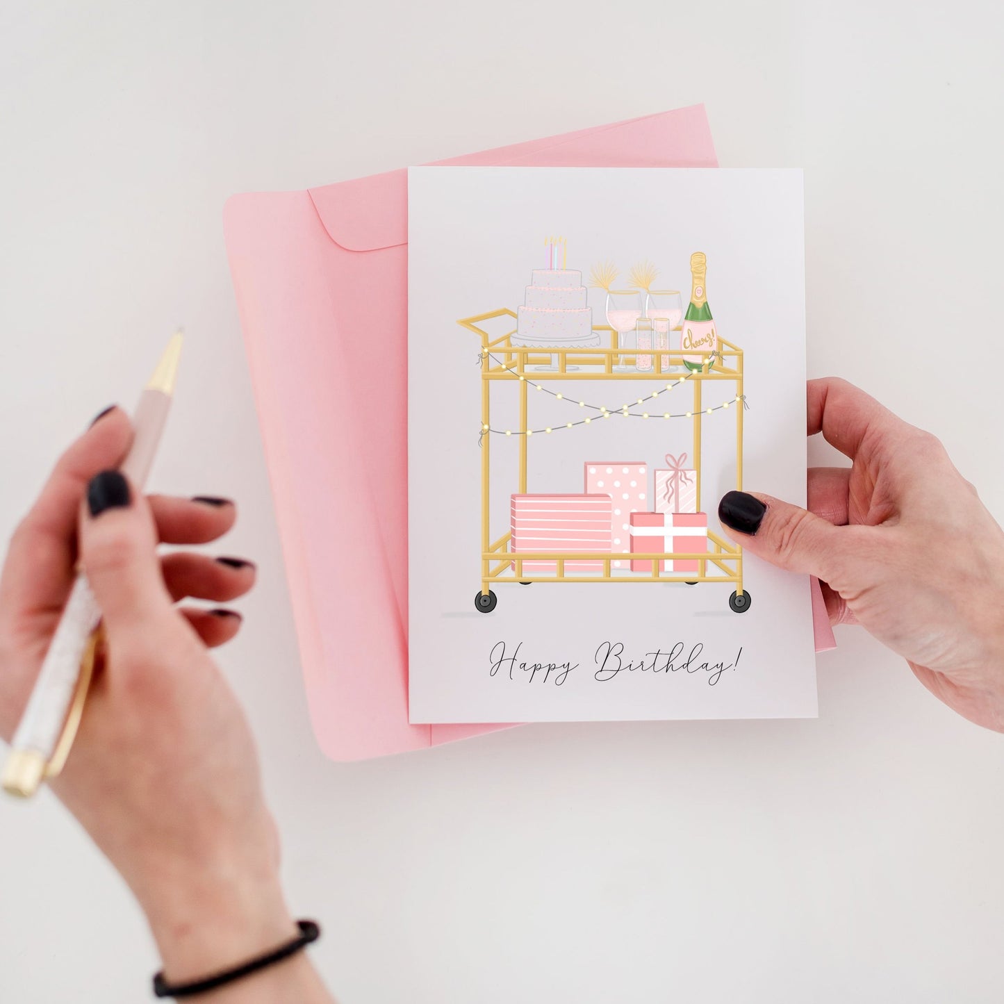 Birthday Bar Cart Greeting Card