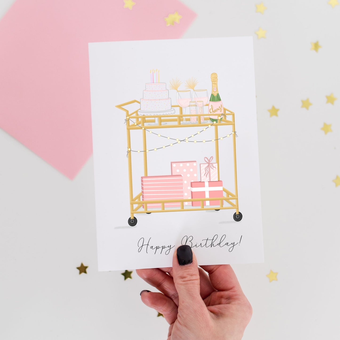 Birthday Bar Cart Greeting Card