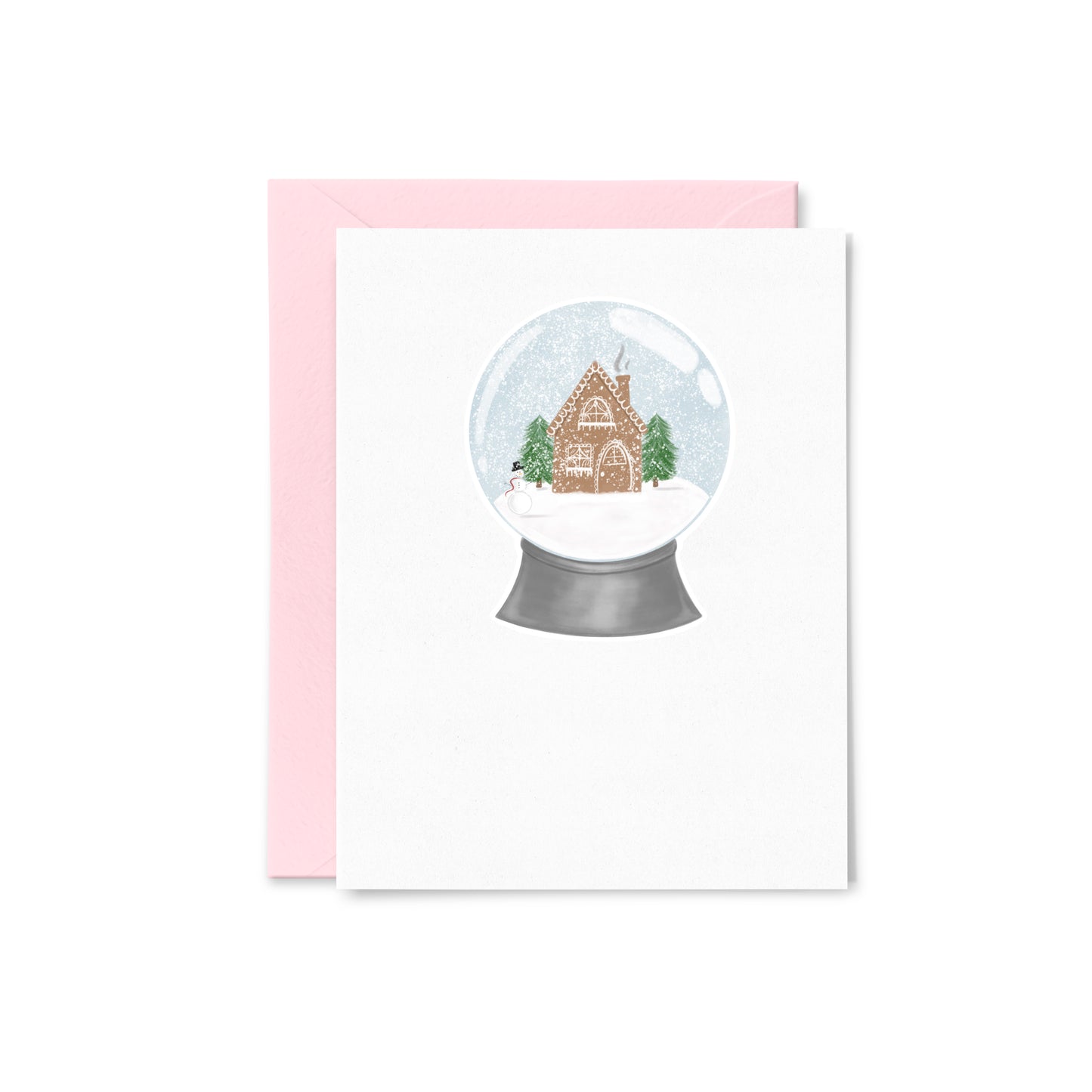 House Snow Globe Holiday Card