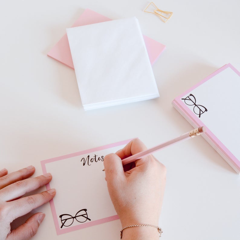 Flamingo flat notecards