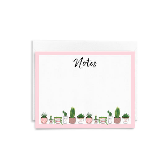 Cactus Succulent flat notecards