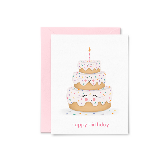 Happy Birthday Cake Greeting Card