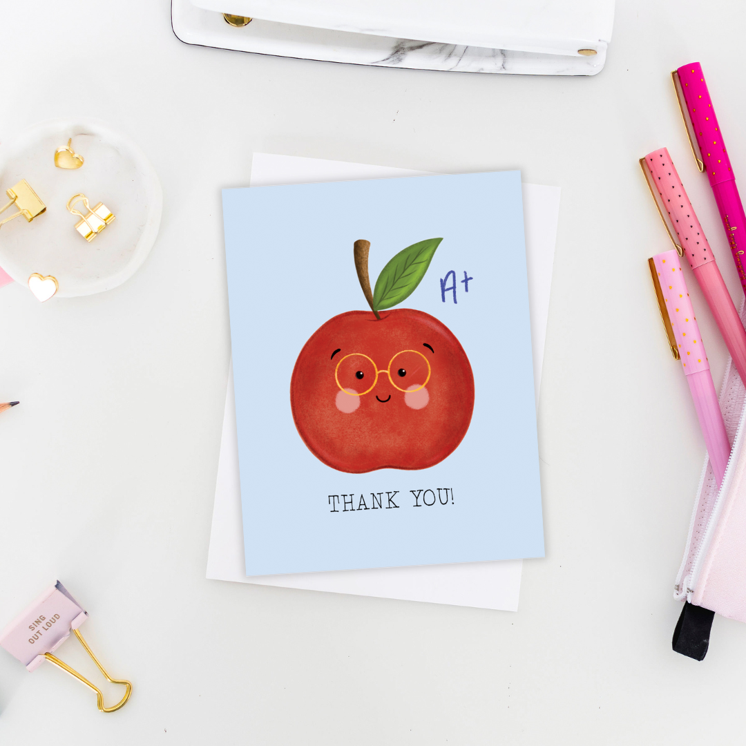 Thank You Apple Greeting Card