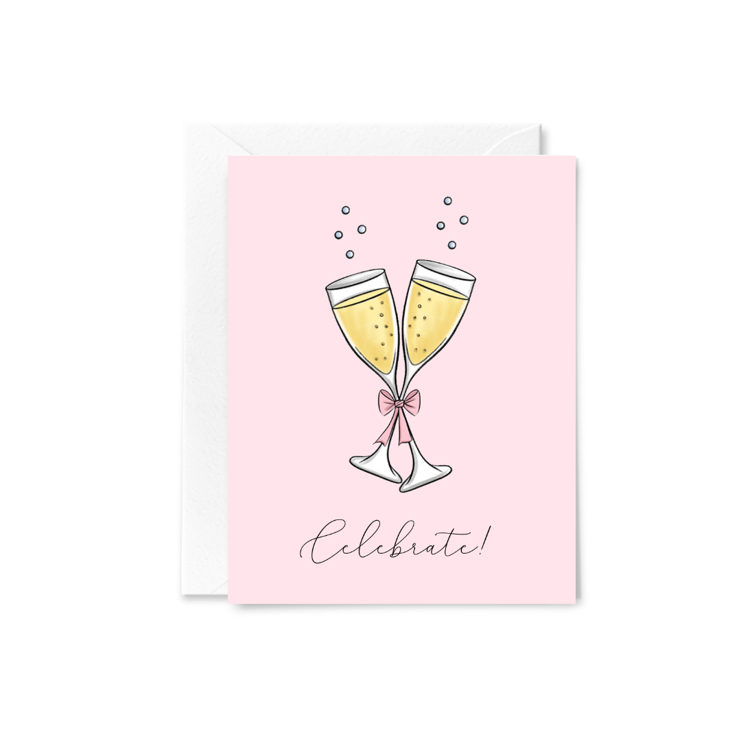 Champagne Glasses Greeting Card