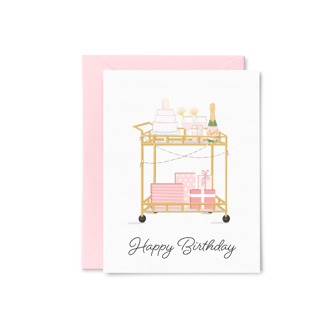 Birthday Bar Cart Greeting Card