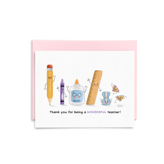 School Supplies Greeting Card