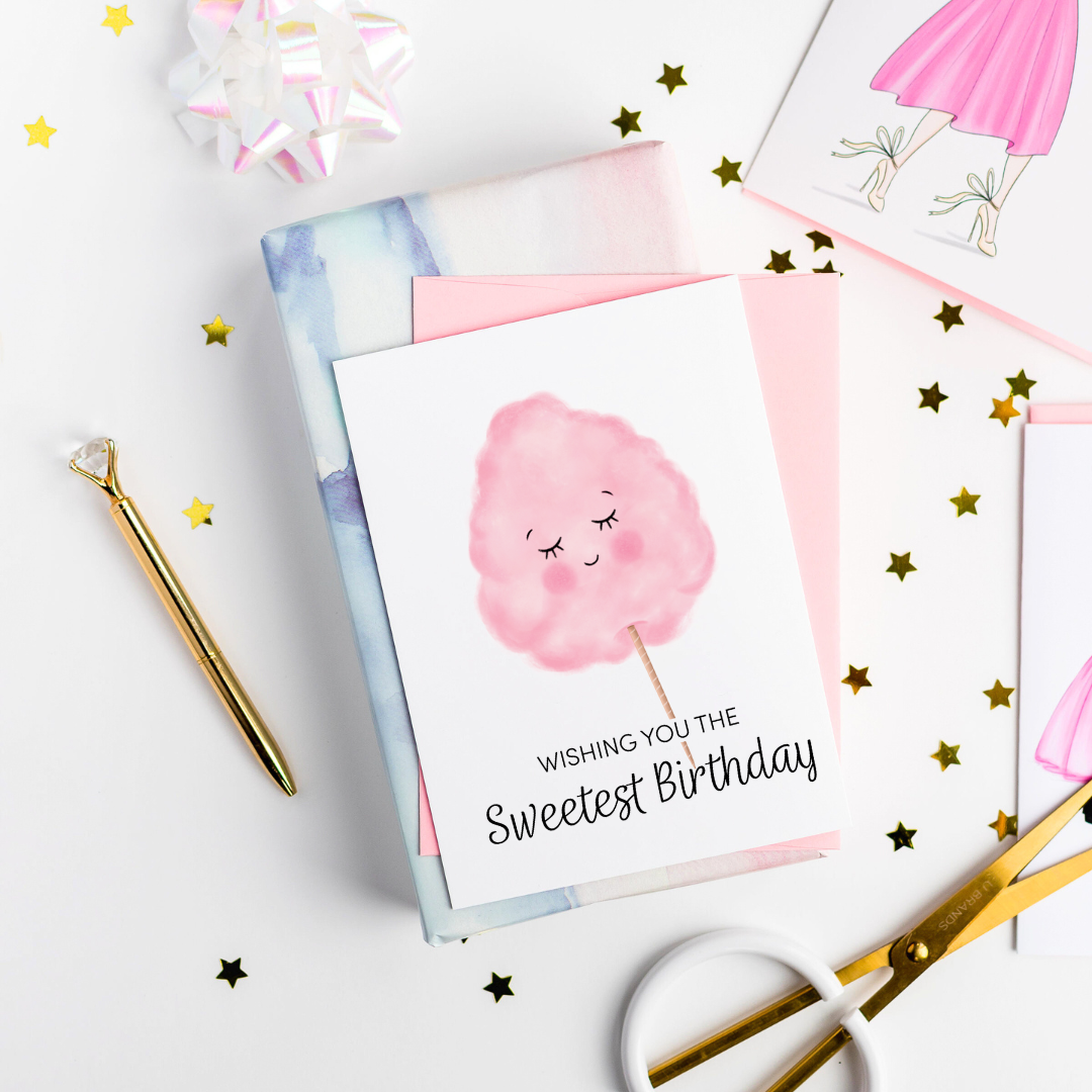 Cotton Candy Greeting Card