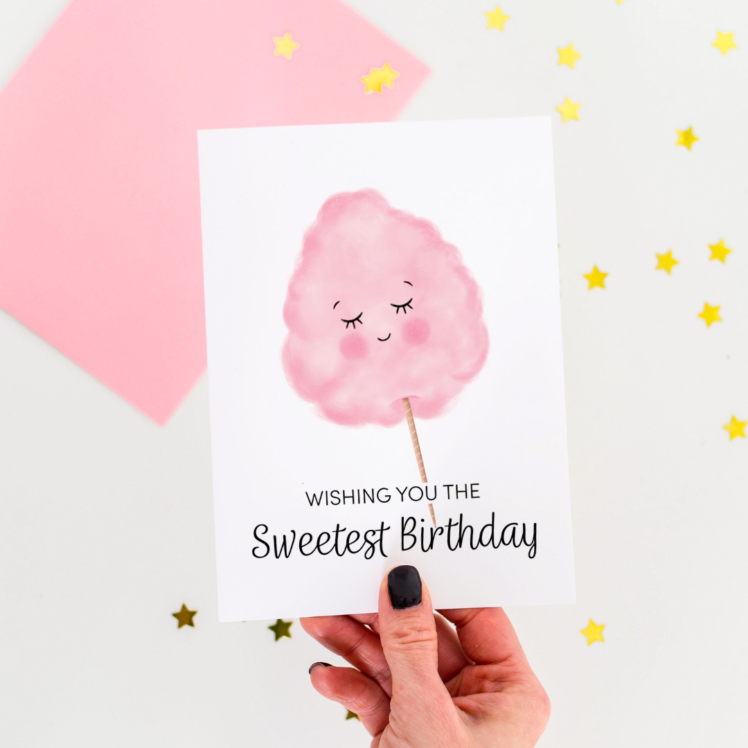 Cotton Candy Greeting Card