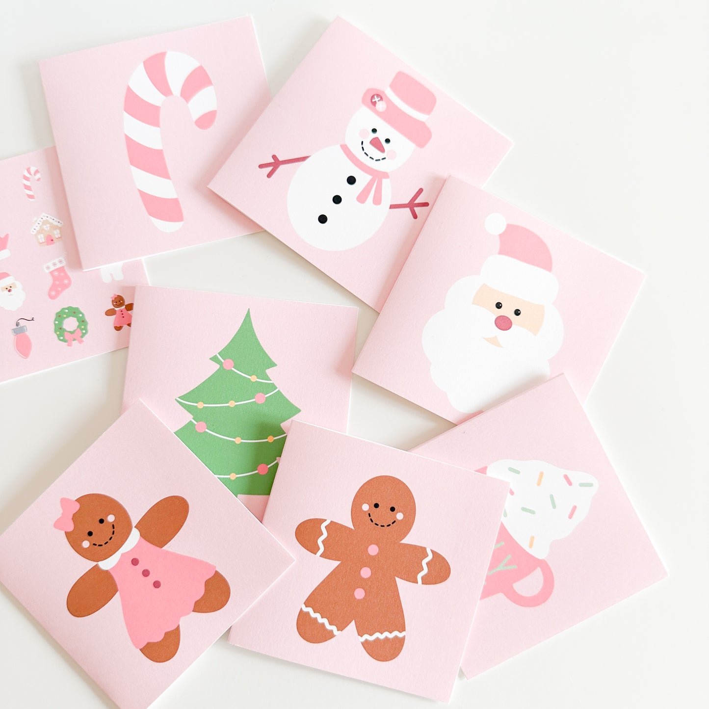 Pink Christmas Mini Greeting Card