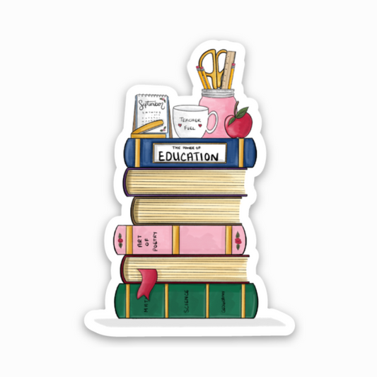 Book Stack Sticker
