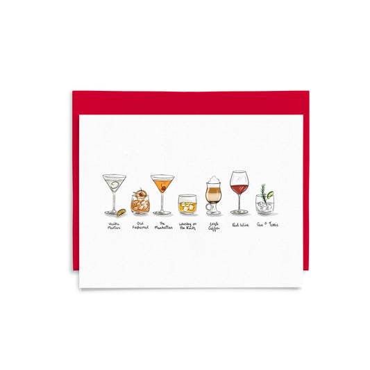 Favourite Beverages Greeting Card