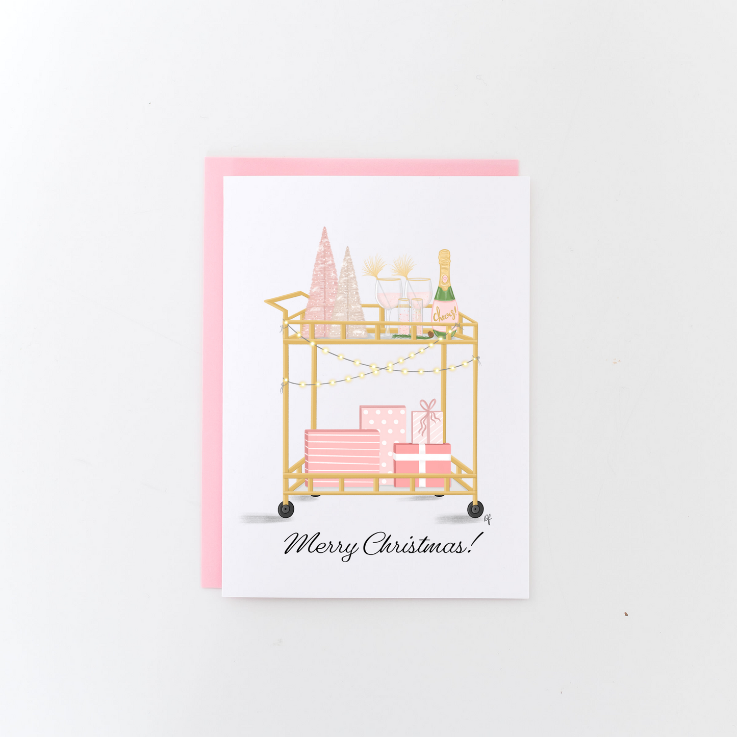 Christmas Bar Cart Greeting Card