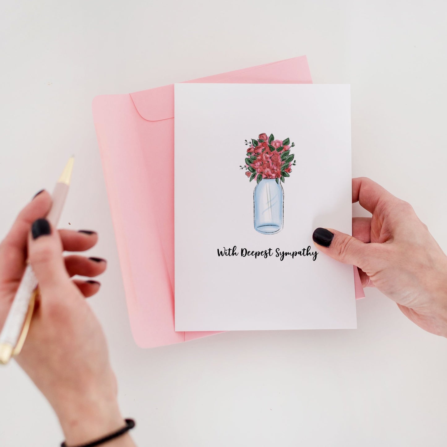 With Deepest Sympathy Flowers Greeting Card