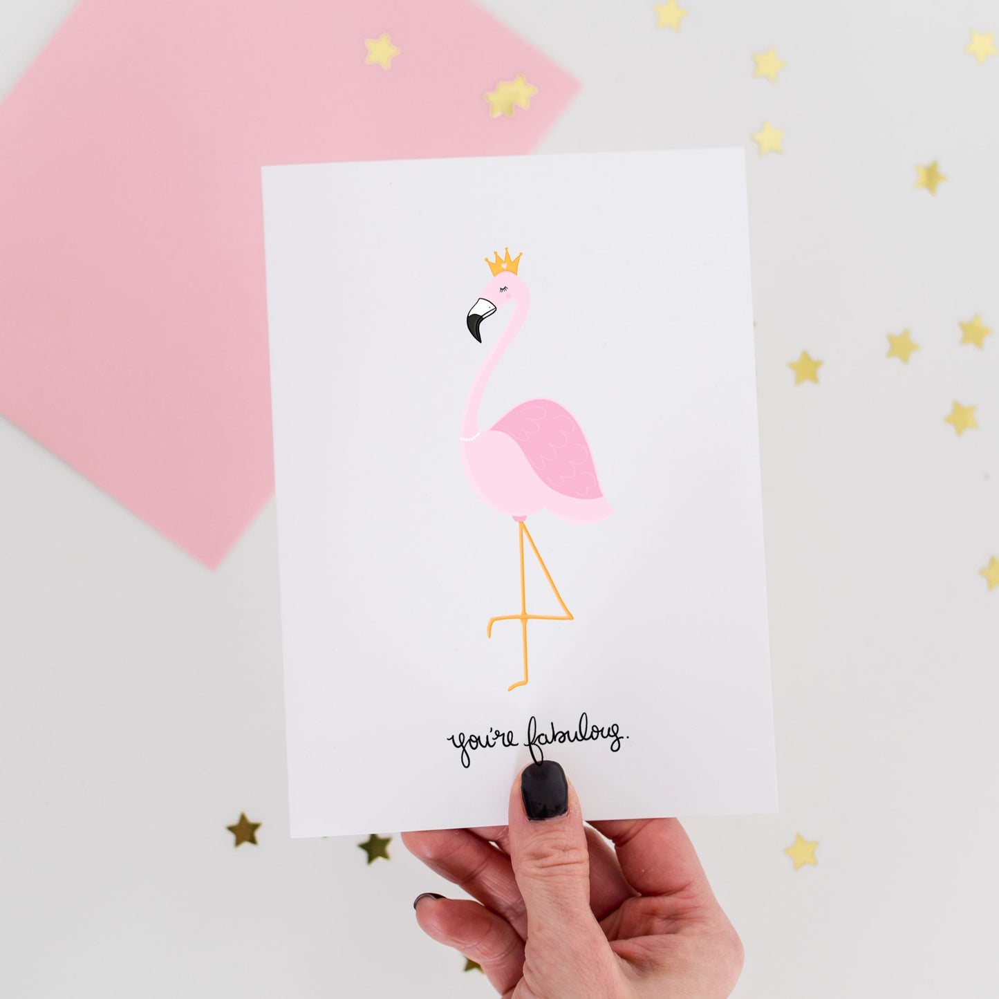 You're Fabulous Flamingo Greeting Card