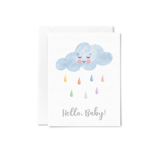 Hello Baby Cloud Greeting Card
