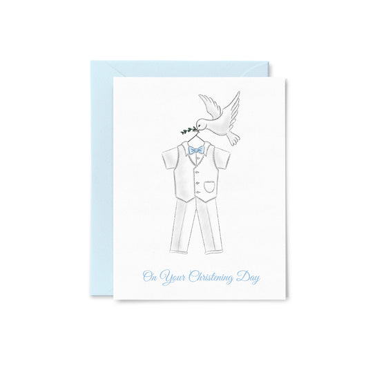 Christening Day Outfit Greeting Card