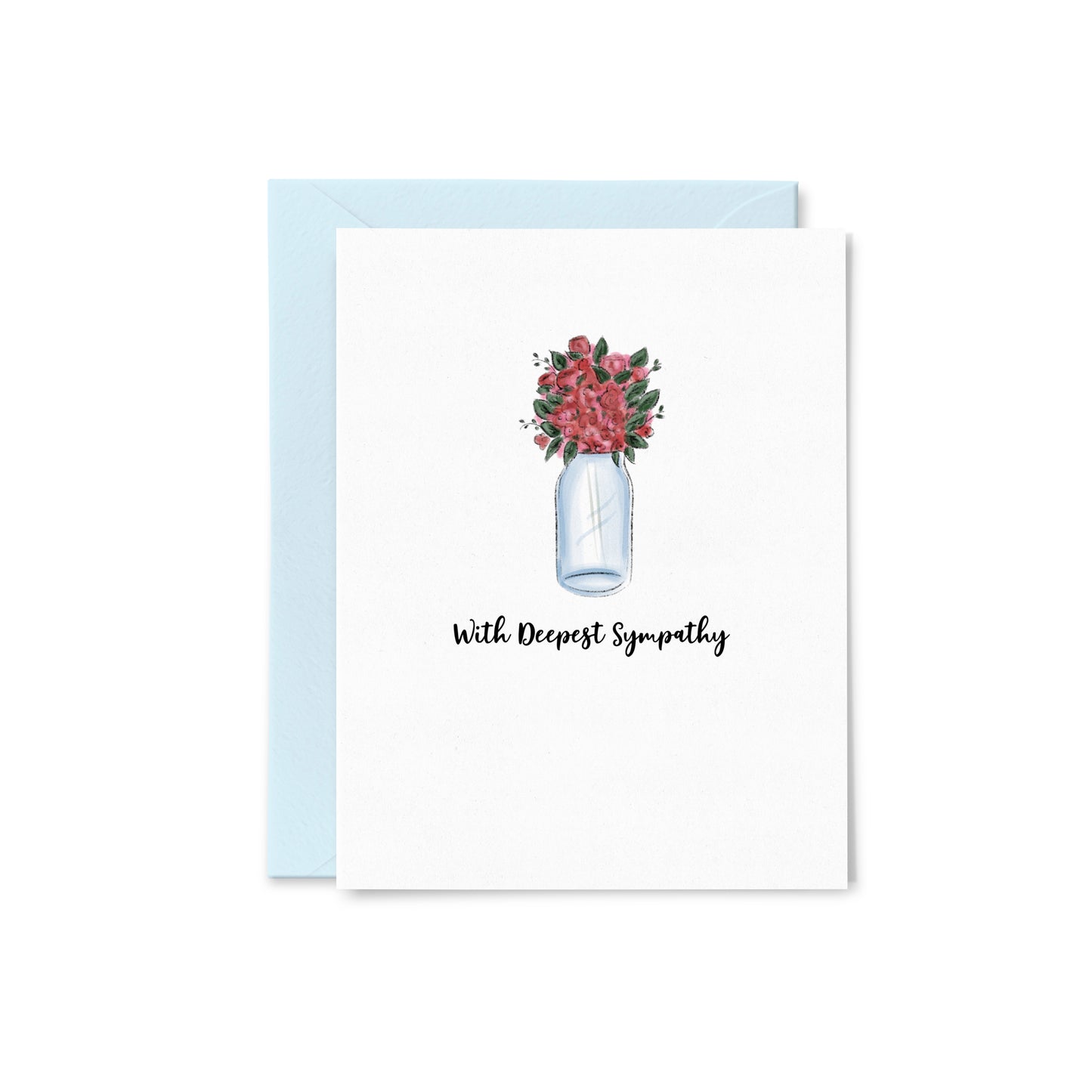 With Deepest Sympathy Flowers Greeting Card