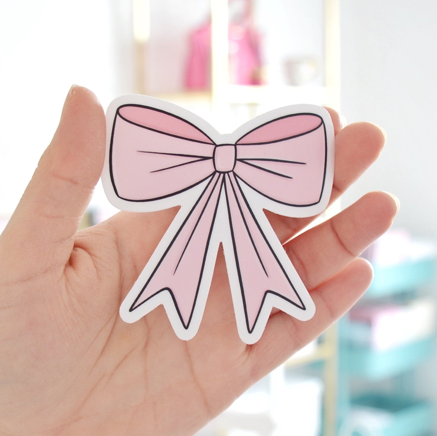 Pink Bow Sticker