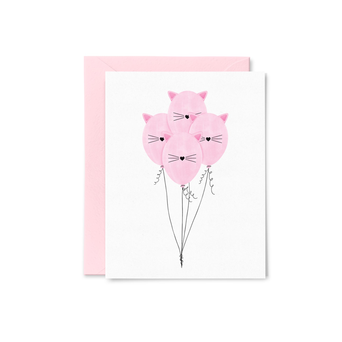 Cat Balloons Greeting Card