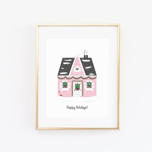 Pink House Art Print