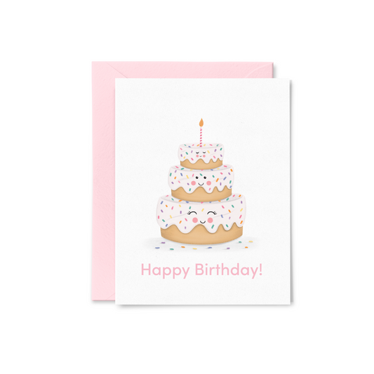Happy Birthday Cake Greeting Card