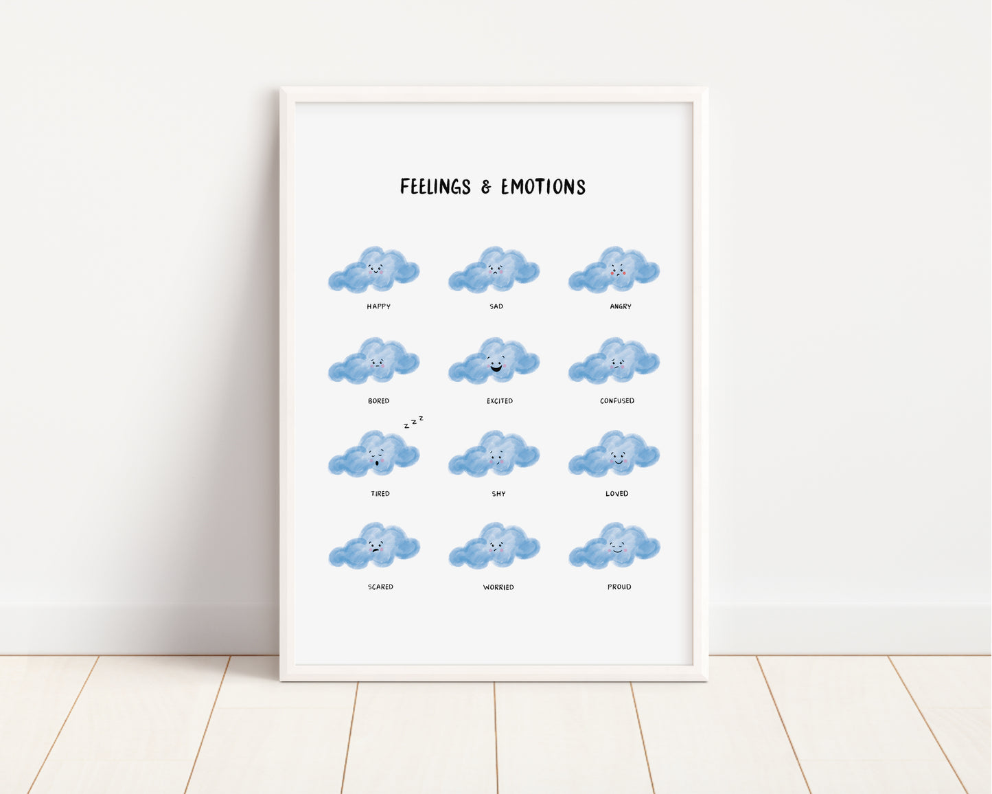 Feelings & Emotions Cloud Art Print