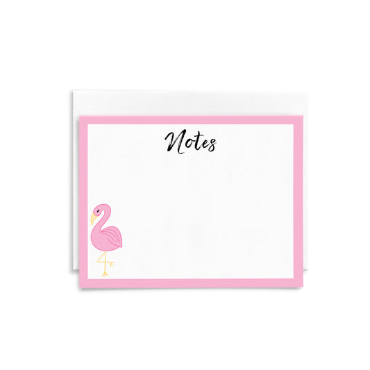 Flamingo flat notecards
