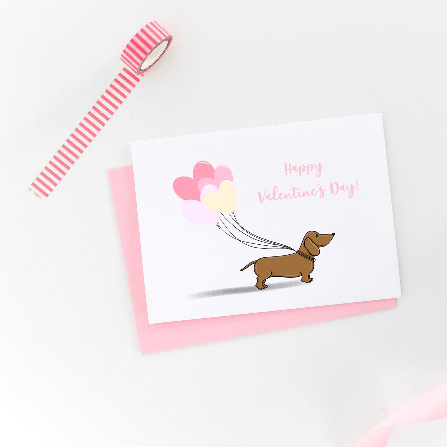 Valentine Dachshund Greeting Card
