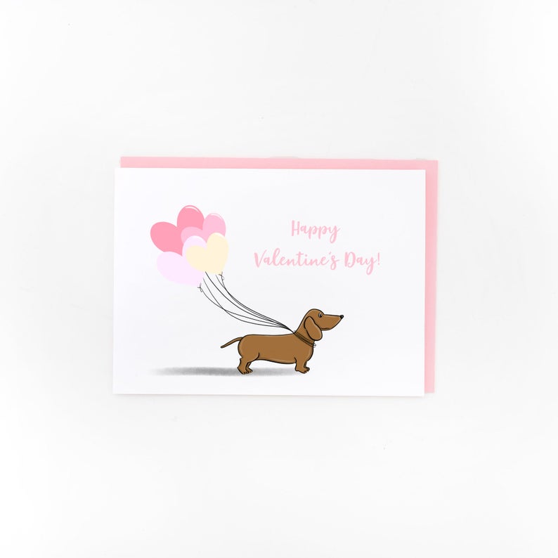 Valentine Dachshund Greeting Card
