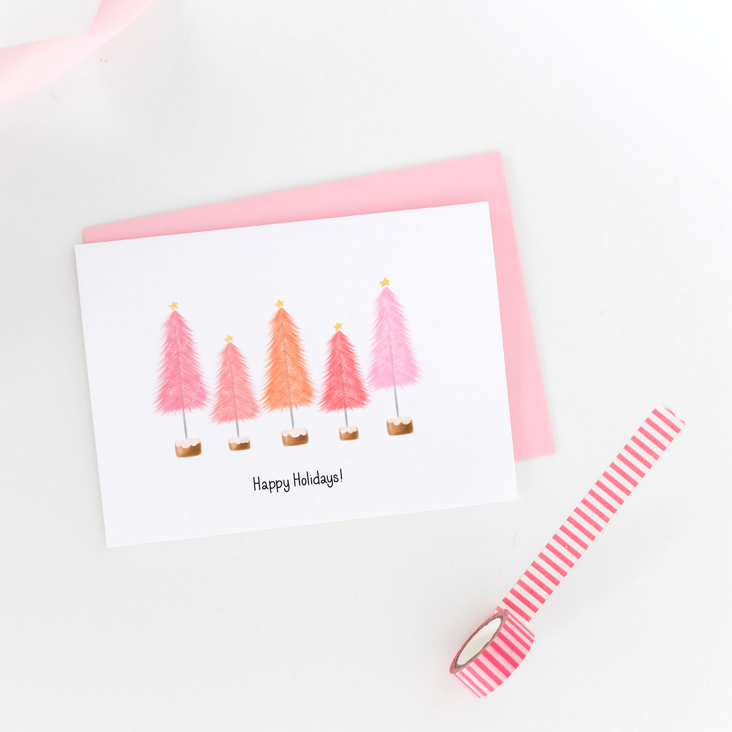 Pink Trees Greeting Card